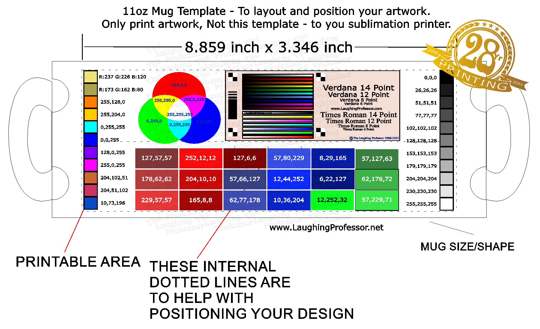 rgb mug template color sample